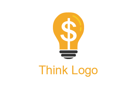 dollar in bulb logo