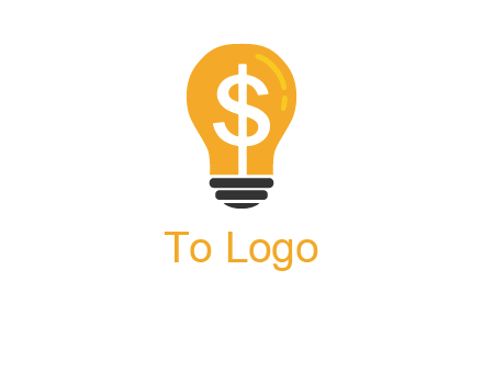 dollar in bulb logo