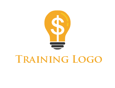 dollar in bulb logo