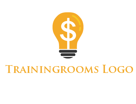 dollar in bulb logo