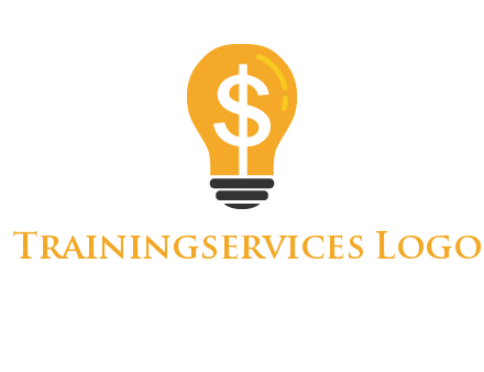dollar in bulb logo