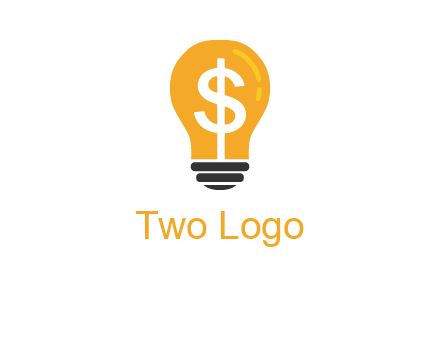 dollar in bulb logo