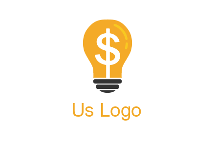 dollar in bulb logo