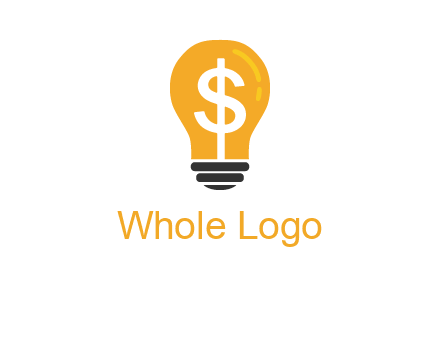 dollar in bulb logo