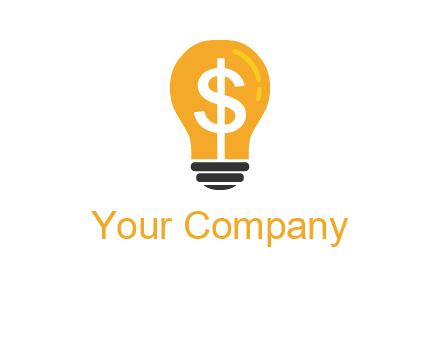 dollar in bulb logo