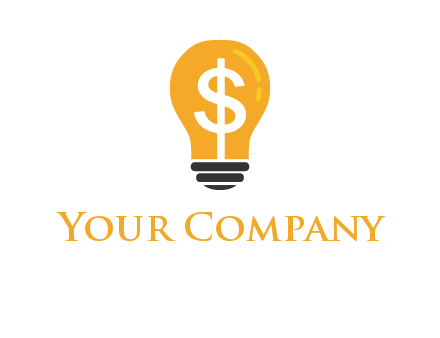 dollar in bulb logo