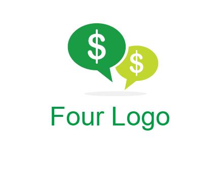 dollar sign in speech bubble icon