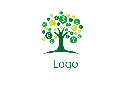 currency on tree logo