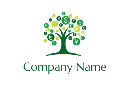 currency on tree logo