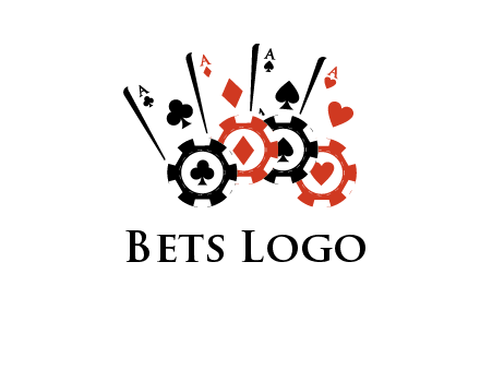 aces and poker chips logo icon