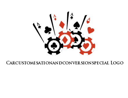 aces and poker chips logo icon