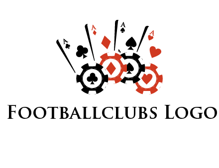 aces and poker chips logo icon