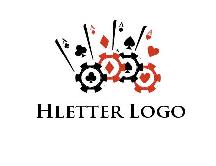 aces and poker chips logo icon