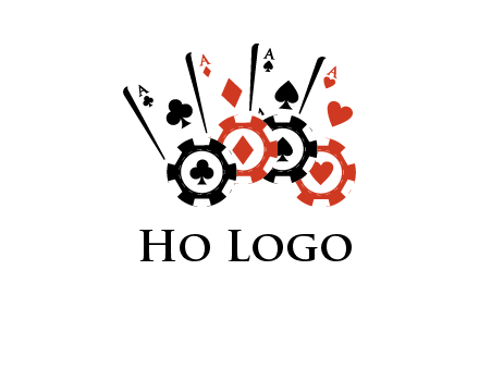 aces and poker chips logo icon