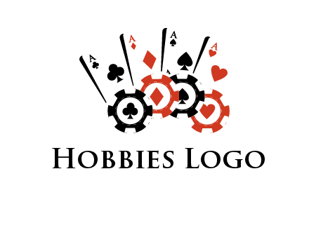 aces and poker chips logo icon