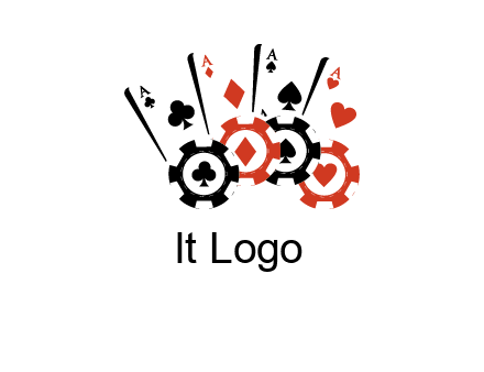 aces and poker chips logo icon