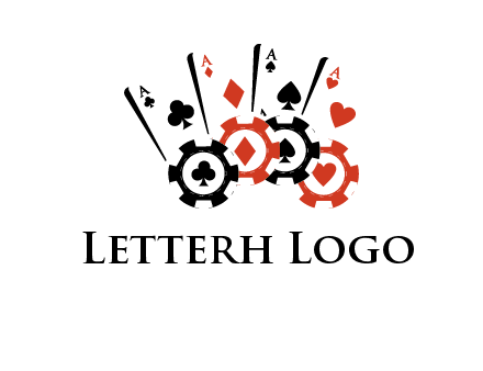 aces and poker chips logo icon