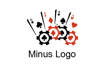 aces and poker chips logo icon
