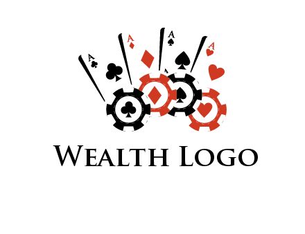 aces and poker chips logo icon