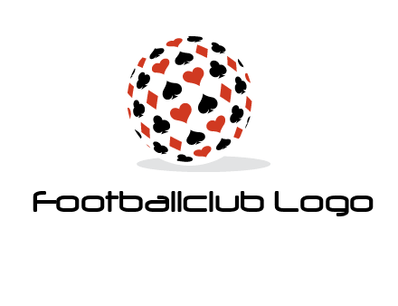 Globe with card suits vector