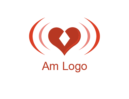 heart and signal logo