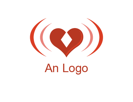 heart and signal logo