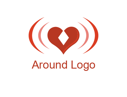 heart and signal logo