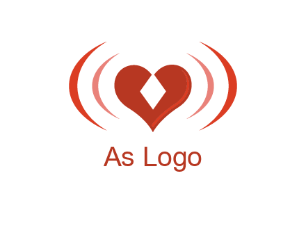 heart and signal logo