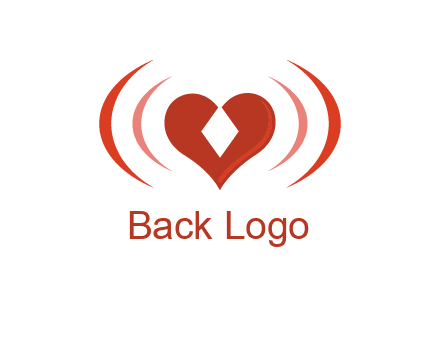 heart and signal logo