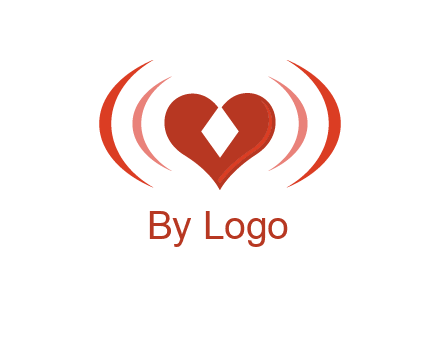 heart and signal logo