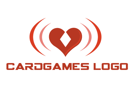 heart and signal logo