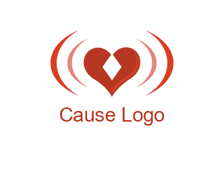 heart and signal logo