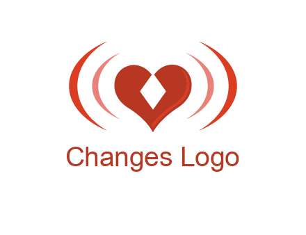 heart and signal logo