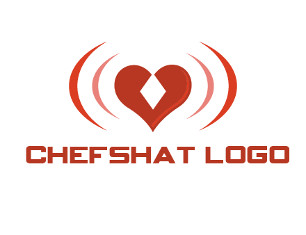 heart and signal logo