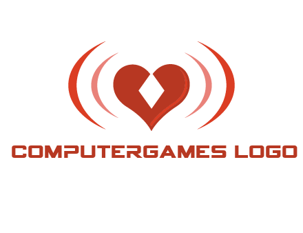 heart and signal logo
