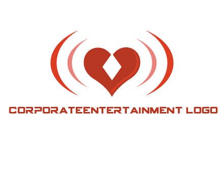 heart and signal logo