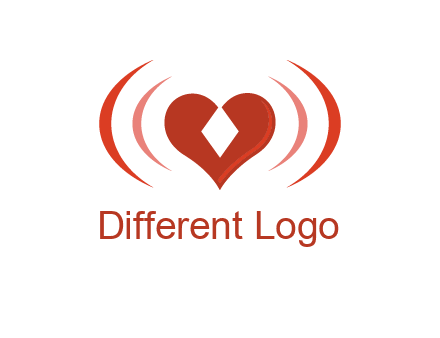 heart and signal logo