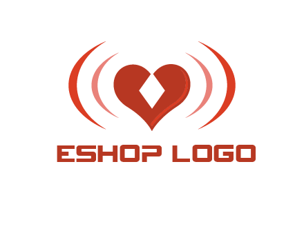 heart and signal logo