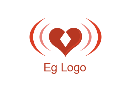 heart and signal logo