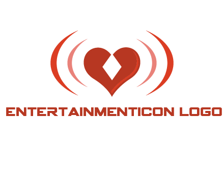 heart and signal logo