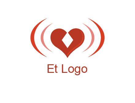 heart and signal logo