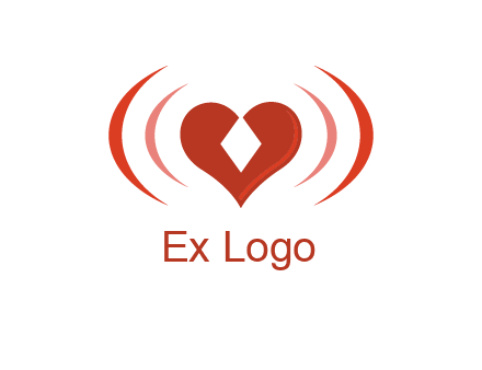 heart and signal logo