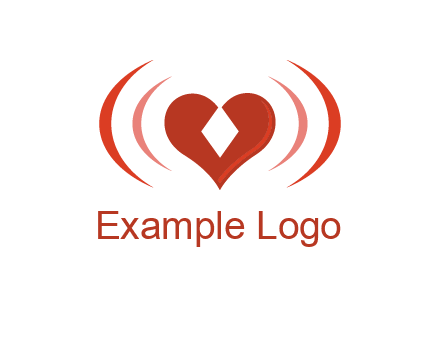 heart and signal logo