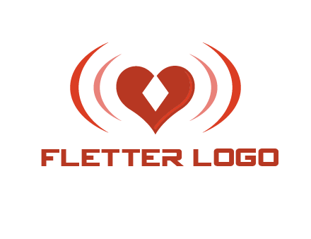 heart and signal logo