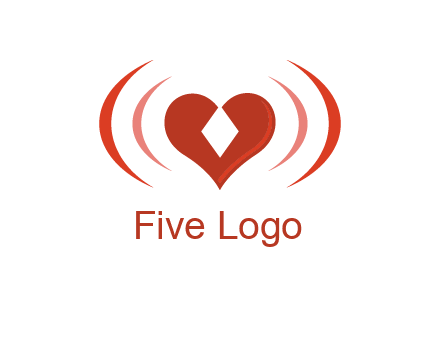 heart and signal logo
