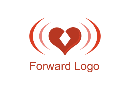 heart and signal logo