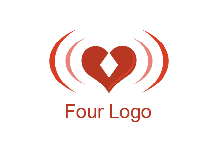 heart and signal logo
