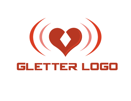 heart and signal logo