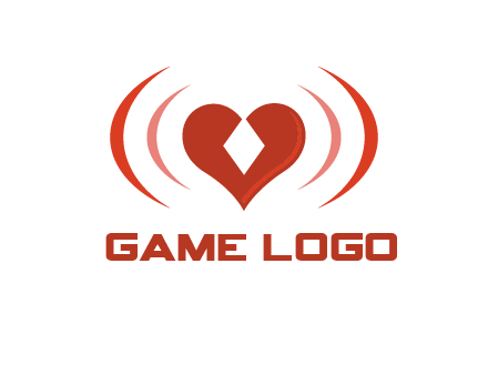 heart and signal logo