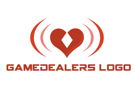 heart and signal logo